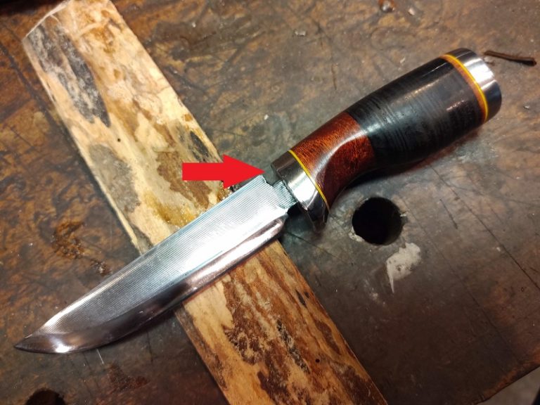 Knife 21 - Hidden Tang From a File - Stacked Leather Handle