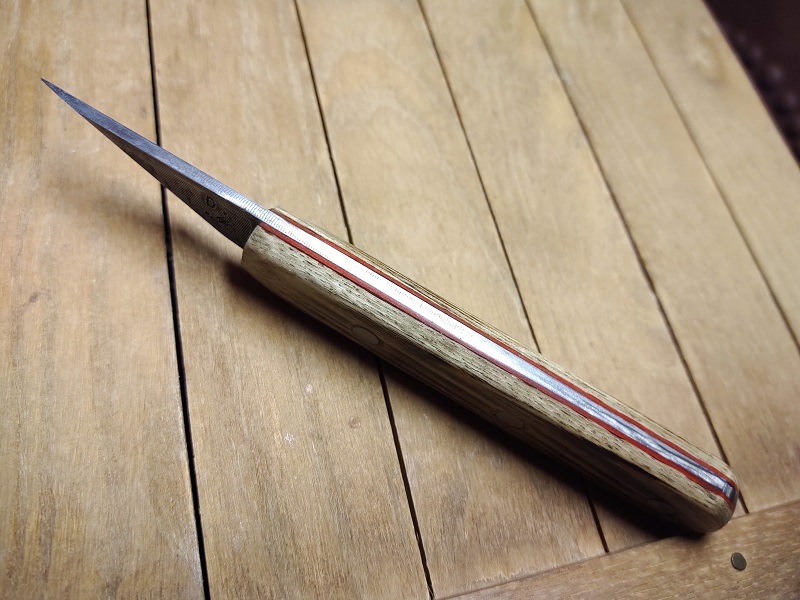 Knife 38 - kiridashi with Burnt Ash Scales